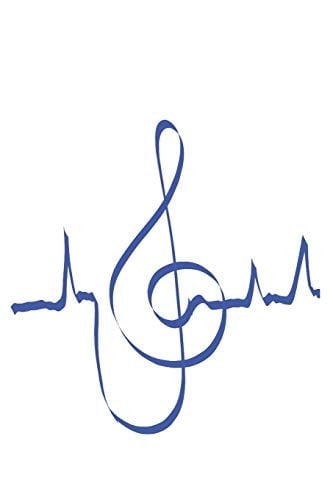 Musik Notenschlüssel Herzschläge - Notenbuch, Notenlinien, Notizbuch, Notizblock, 120 Seiten, Souvenir Geschenk Buch, Auch Als Dekoration Geeignet Zum Geburtstag Oder Weihnachten