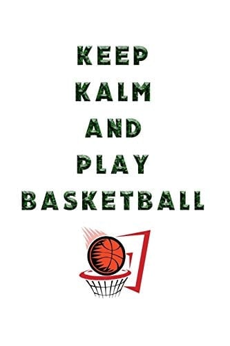Keep Kalm and Play Basketball Blunk Lined Journal Notebook for Basketball Lover Cute Alpaca Notebook Gifts