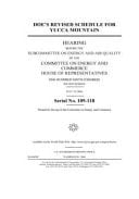 DOE's Revised Schedule for Yucca Mountain