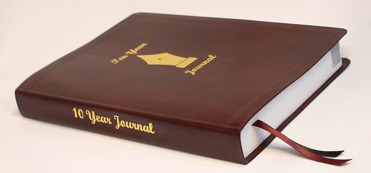 Ten Year Journal 2021 - 2031 Burgundy Cover