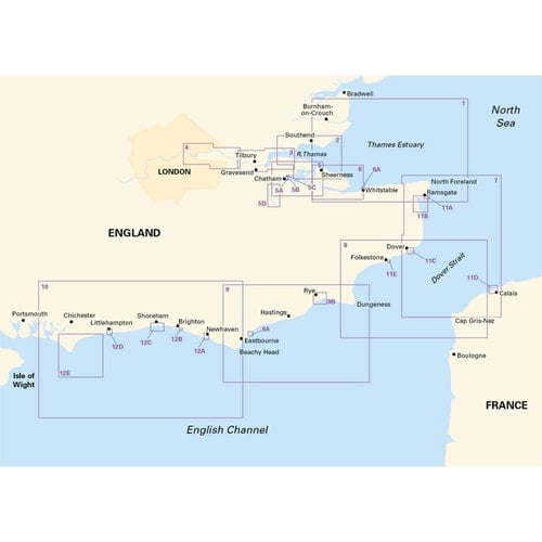 Imray 2100 Kent and Sussex Coasts Chart Pack Thames Estuary to the Solent