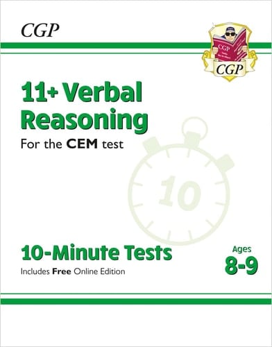 11+ Verbal Reasoning for the CEM Test 10-minute Tests, Ages 8-9