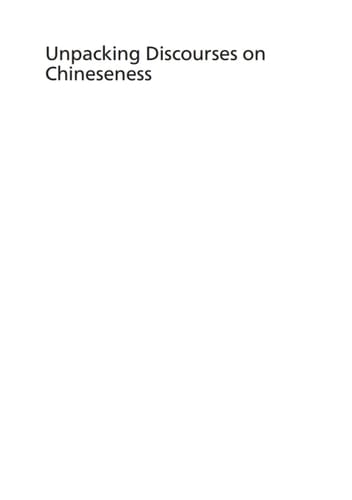 Unpacking Discourses on Chineseness