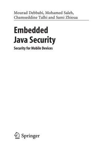 Embedded Java Security Security for Mobile Devices