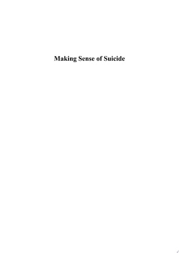 Making Sense of Suicide?