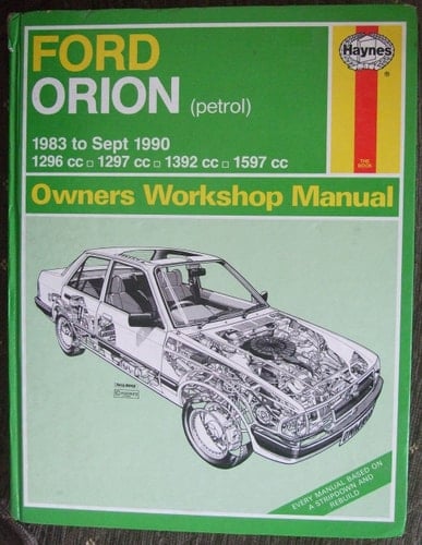 Ford Orion Owners Workshop Manual