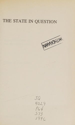 The State in Question: Transformations of the Australian State