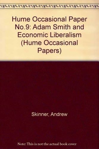 Adam Smith and Economic Liberalism