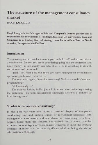The Ivanhoe Guide to Management Consultants, 1991