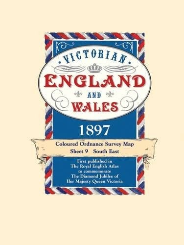 Victorian England and Wales 1897 Coloured Ordnance Survey Map Sheet 9 South East
