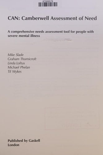CAN: Camberwell Assessment of Need
