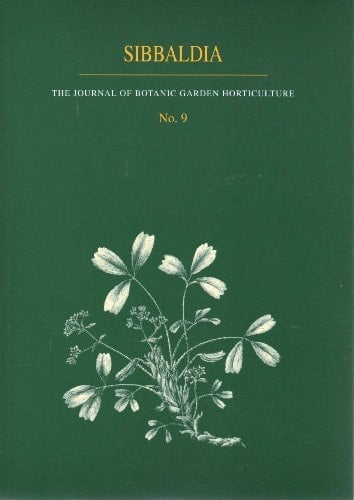 Sibbaldia: the Journal of Horticulture: No David