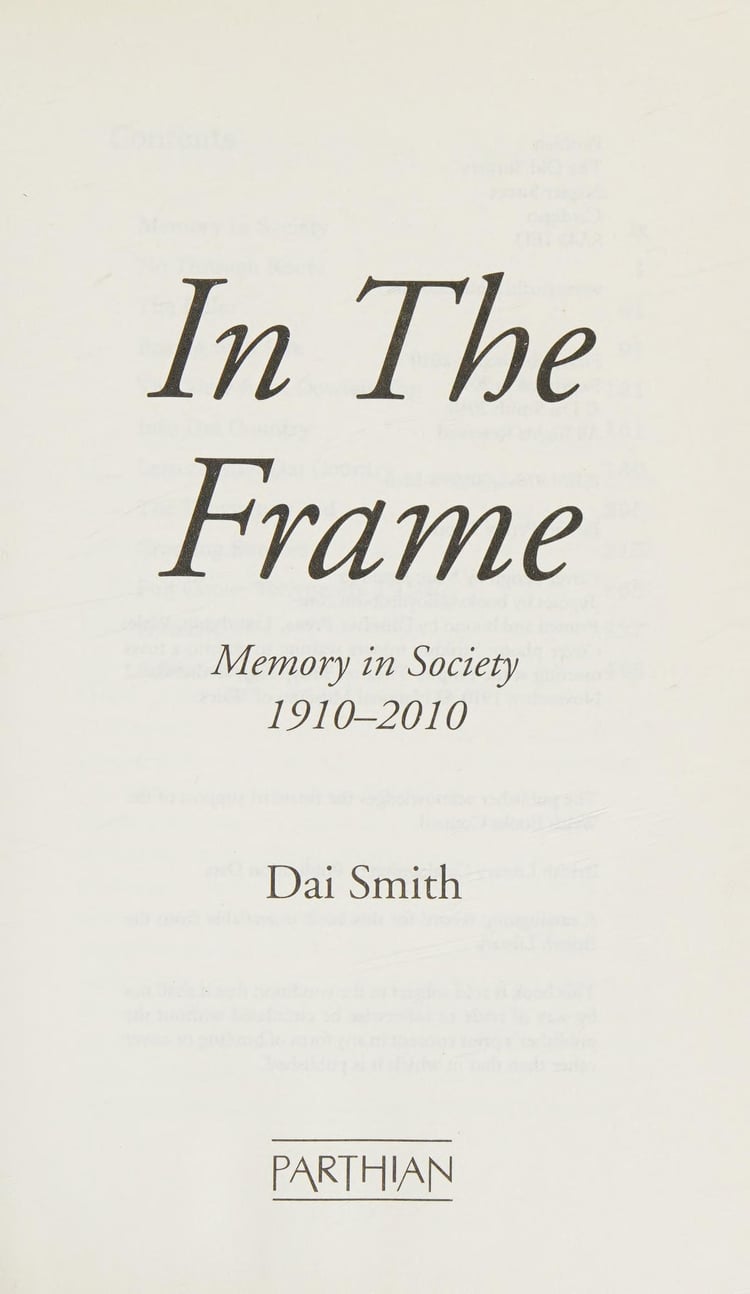 In the Frame Memory in Society, 1910-2010