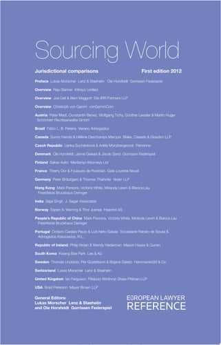 Sourcing World Jurisdictional Comparisons