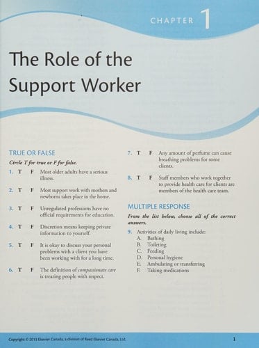 Mosby's Canadian Textbook for the Support Worker