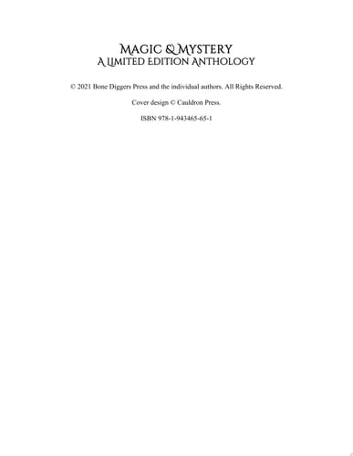 Magic & Mystery A Limited Edition Urban Fantasy Mystery Anthology