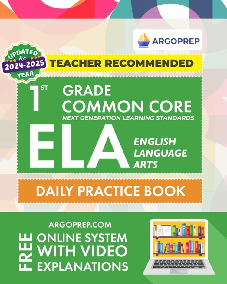 1st Grade Common Core ELA English Language Arts Daily Practice Book : 2020-2021