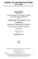 Revisiting the Toxic Substances Control Act Of 1976