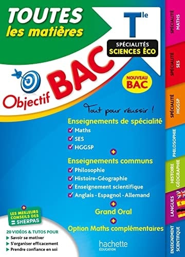 Toutes les matières Tle Spécialités Sciences éco