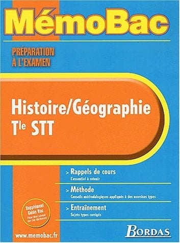 Histoire, géographie, Tle STT