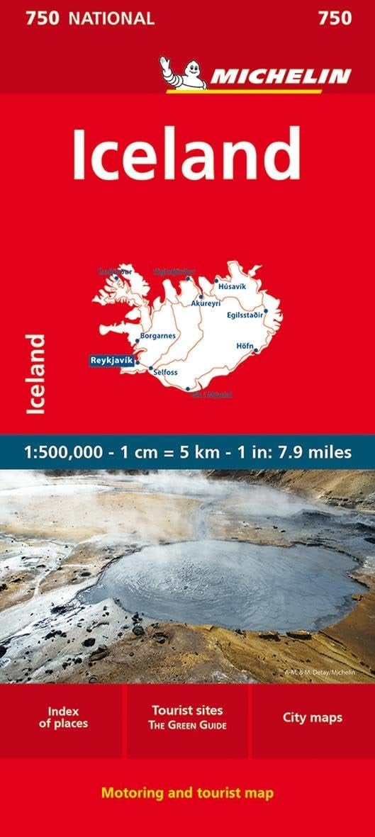 Michelin Iceland Map Road and Tourist Map