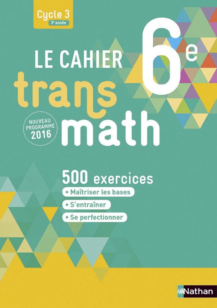 Le Cahier Transmath 6e nouveau programme 2016