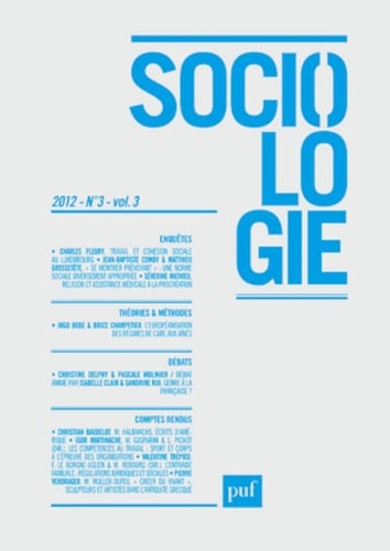 Sociologie N° 3, vol 3, 2012