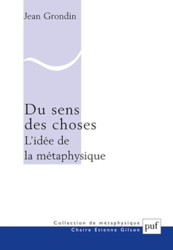 Du sens des choses l'idée de la métaphysique