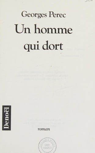 Un Homme Qui Dort