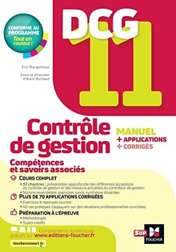 Contrôle de gestion DCG 11 Manuel + Applications + Corrigés
