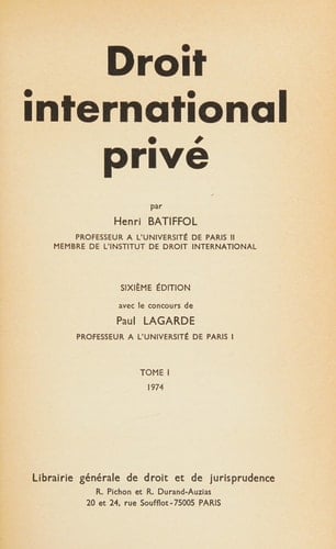 Droit international privé