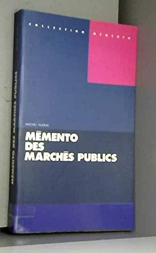 Mémento des marchés publics