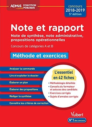 Note et rapport Méthode et exercices catégories A et B