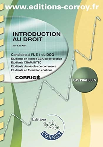 Introduction au droit UE 1 du DCG Corrigé