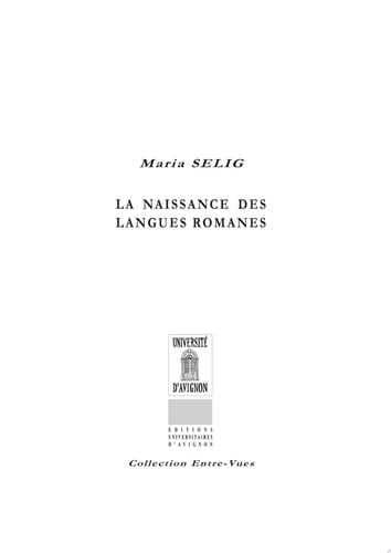La Naissance des langues romanes