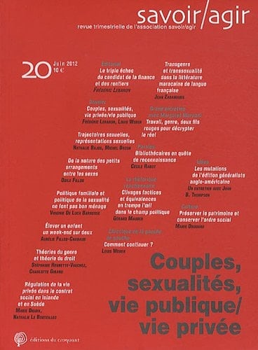 Couples, sexualités, vie publique/vie privée