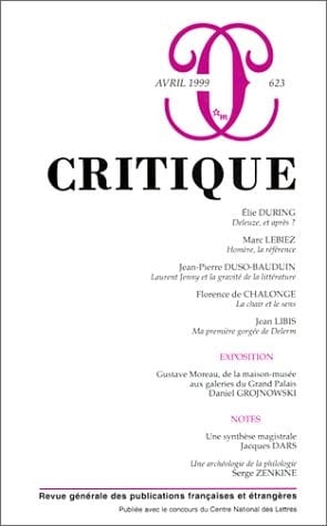 CRITIQUE N°623 AVRIL 1999