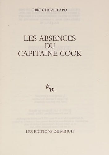 Les absences du capitaine Cook