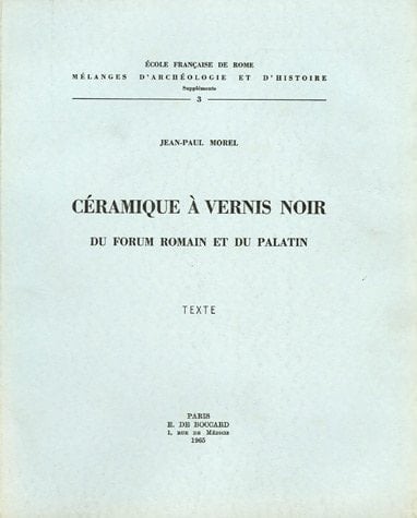 Céramique à vernis noir du Forum romain et du Palatin