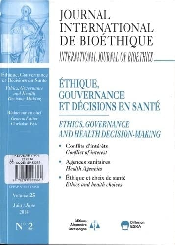 Ethique, gouvernance et décisions en santé
