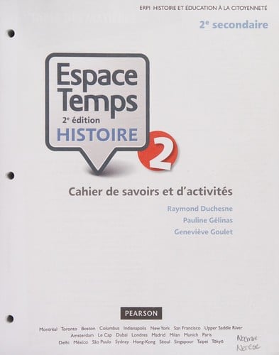 Espace Temps Histoire - 2e Secondaire