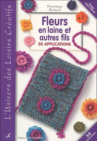 Fleurs en laine et autres fils 50 applications