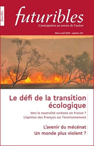 Futuribles 435, mars-avril 2020. Le défi de la transition écologique: L'avenir du mécénat