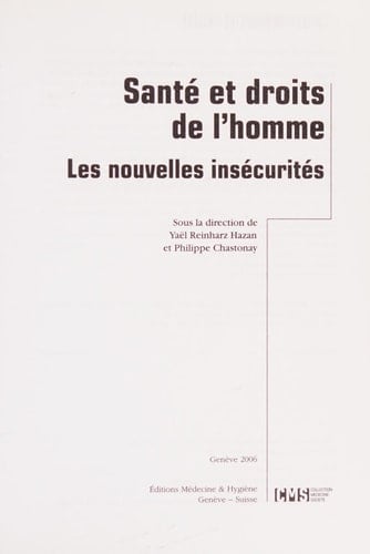 Santé et droits de l'homme Les malades de l'indifférence