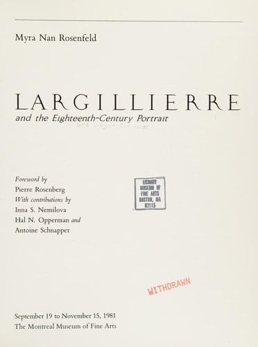 LARGILLIERRE AND the Eighteenth-Century Portrait