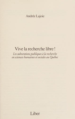 Vive la recherche libre!