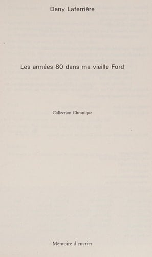 Les Années 80 dans ma vieille Ford