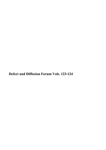 Defect and Diffusion Forum Vols. 123-124