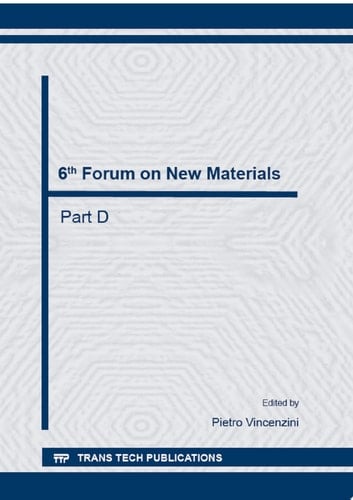 6th Forum on New Materials - Part D