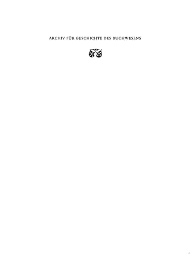 1979 Archiv fu?r Geschichte des Buchwesens